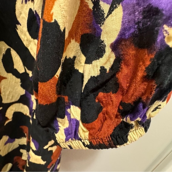 Selected Femme Abstract-Print Maxi Shirtdress Size 42= Size XL - Picture 8 of 12